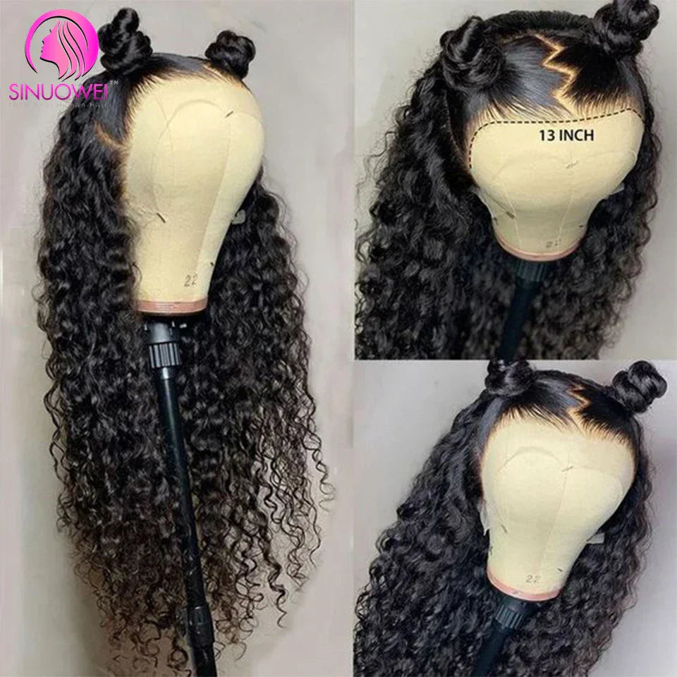 Transparent Lace Frontal Wig Kinky Curly Remy