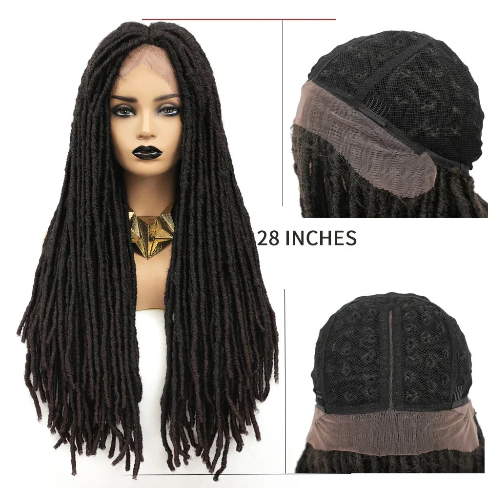 Soku Braided Wig Middle Part Lace Wig With