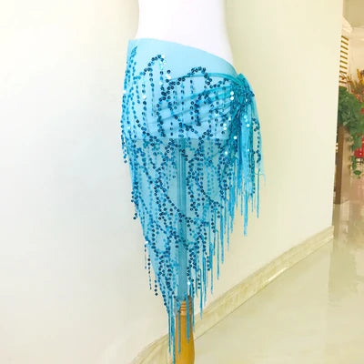 New Style Belly Dance Costumes Sequins Tassel Belly