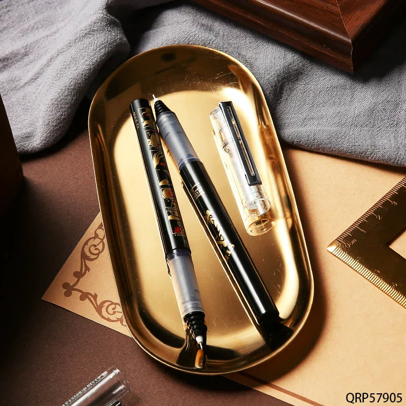 M&G Straight Liquid Signature Pen Black Red