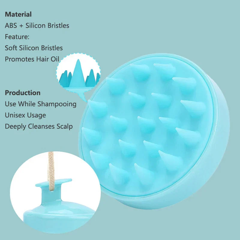 Head Massage Instrument Silicone Hair Scalp Massage Brush