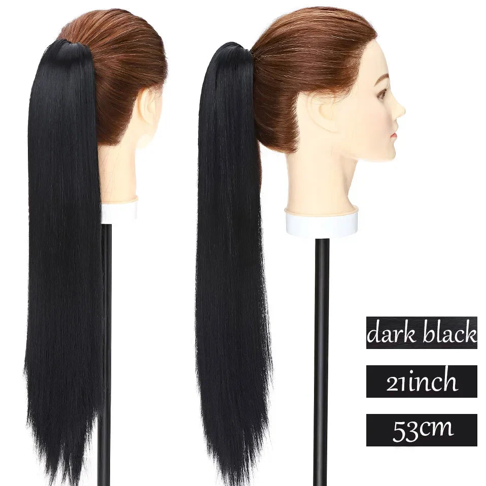 S-Noilite Synthetic Long Wavy Fake Ponytail Extension Hair