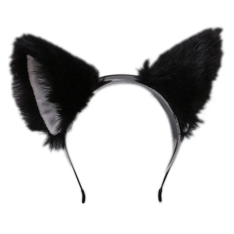Women Anime Furry Animal Kitty Cat Ears Headband