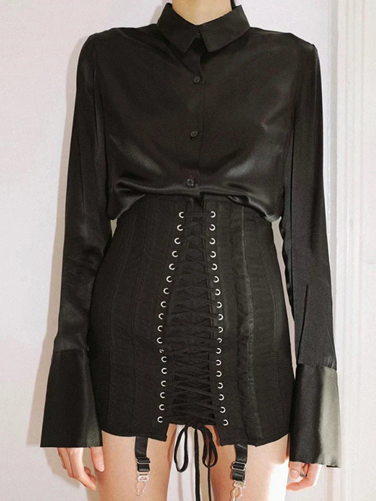 Insdoit Gothic Yk Vintage Mini Skirt Women Punk