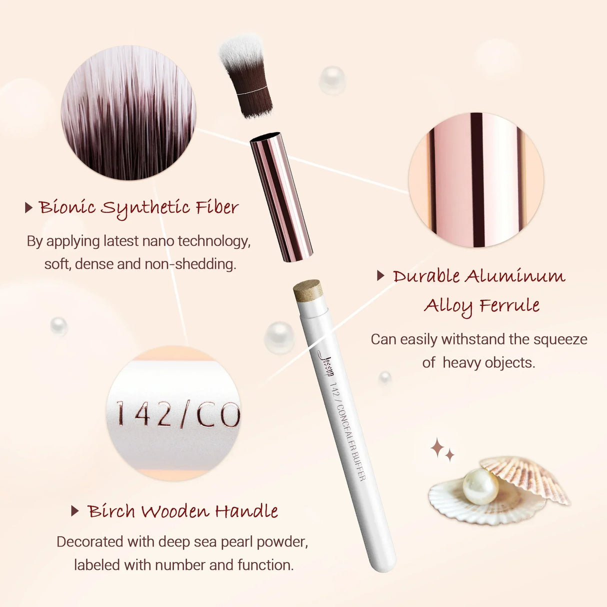 Jessup Professional Makeup Brushes Makeup Brush Foundation