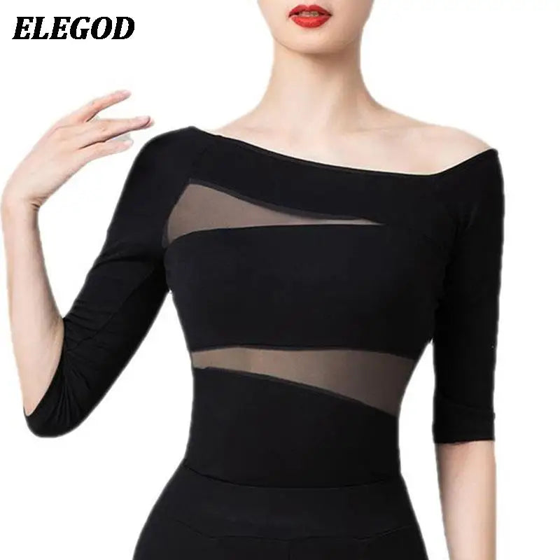 Ladies Dance Tops For Women Ballroom Latin Yoga