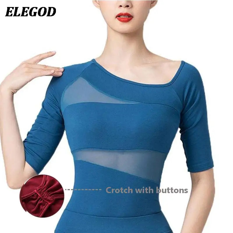 Ladies Dance Tops For Women Ballroom Latin Yoga