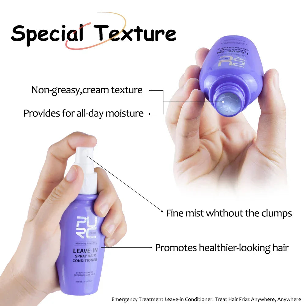 Leave-In Conditioner Spray Coconut Oil Smoothing Frizz After-Shampoo