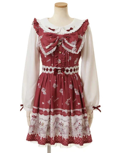 Liz New Fashion Lace Floral Bowknot Sweet Long