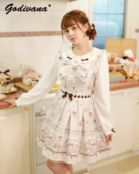 Liz New Fashion Lace Floral Bowknot Sweet Long