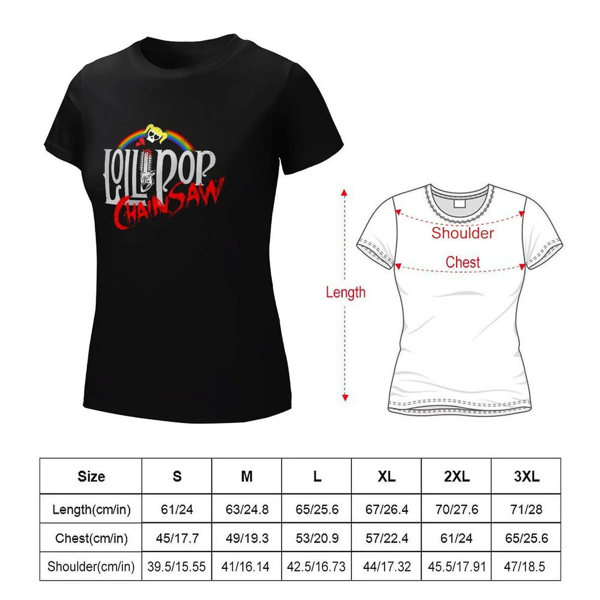 Lollipop Chainsaw T-Shirt Funny Vintage Clothes Women'S Clothing