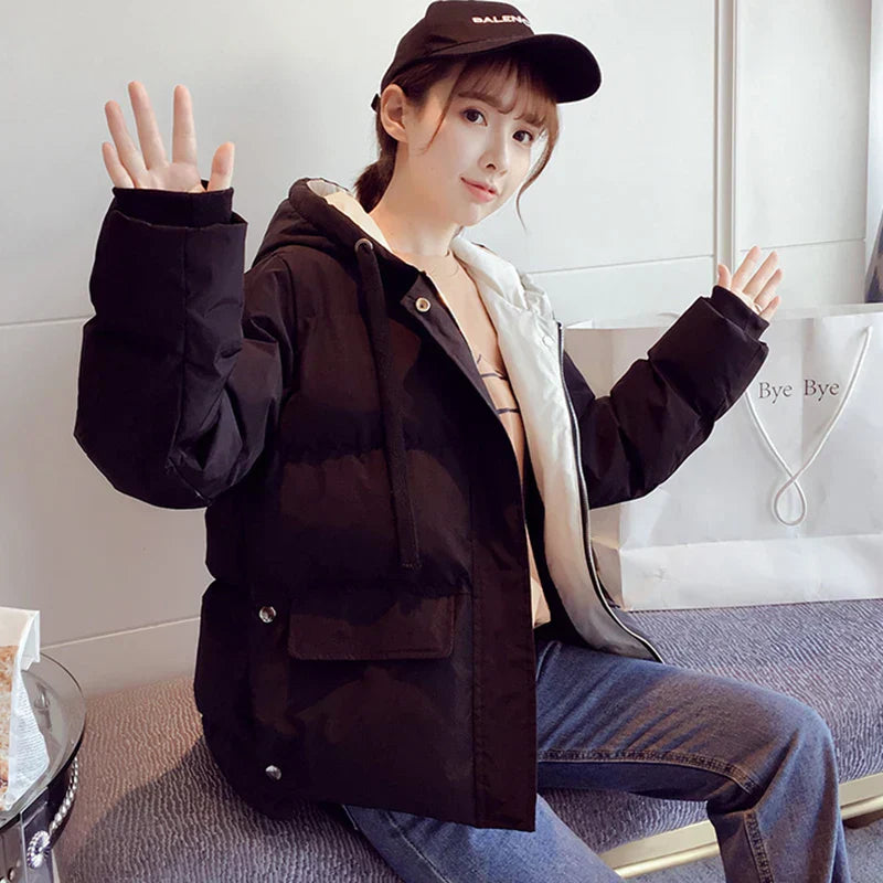 Lucyever New Winter Women'S Down Cotton Jacket Casual