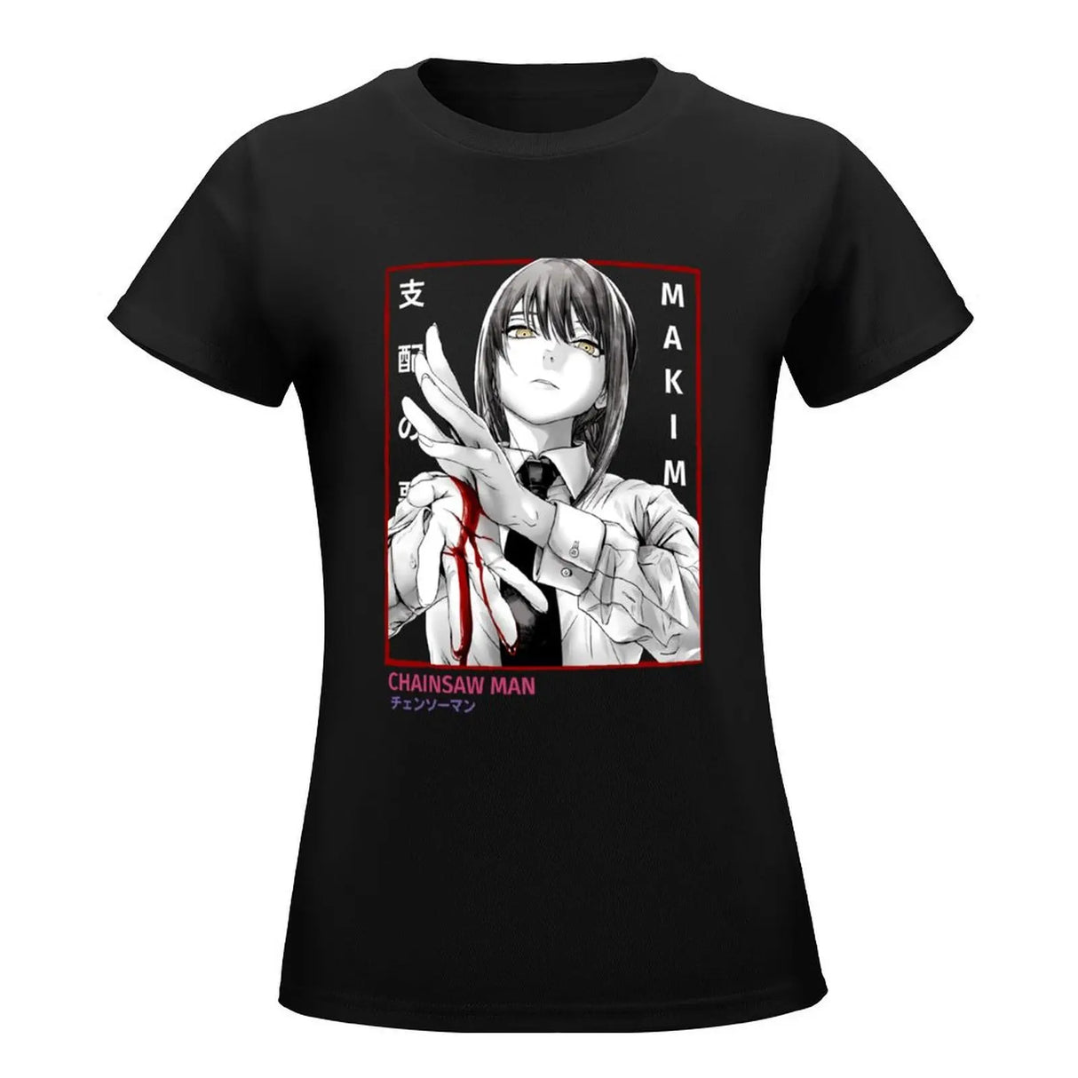 Makima Chainsaw T-Shirt Female Clothing Short Sleeve Tee