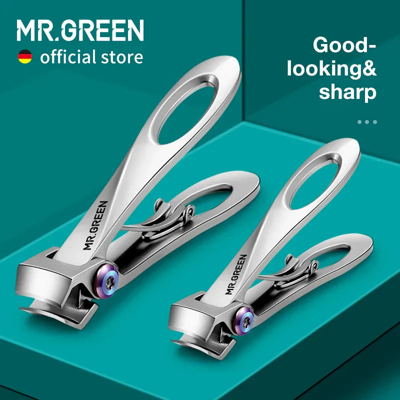Mr.Green Nail Clippers Wide Jaw Opening Stainless Steel