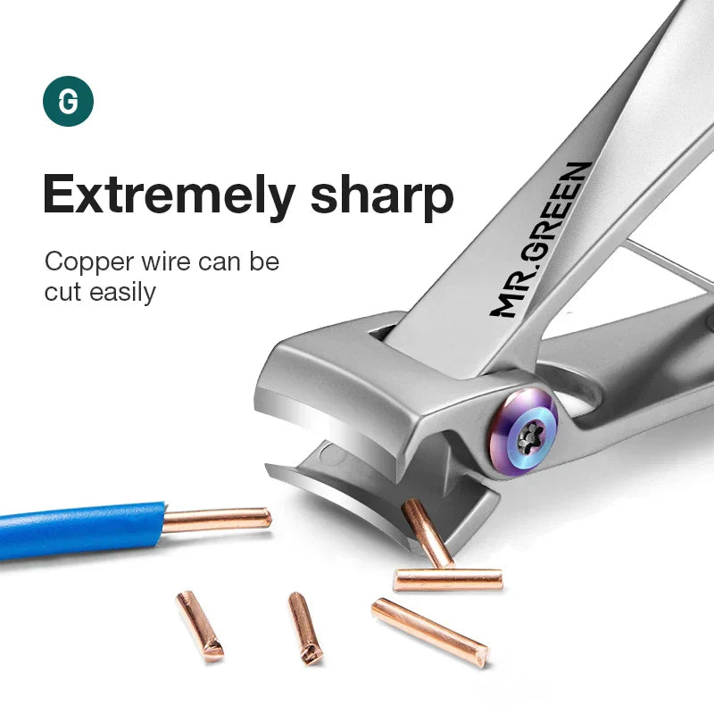 Mr.Green Nail Clippers Wide Jaw Opening Stainless Steel