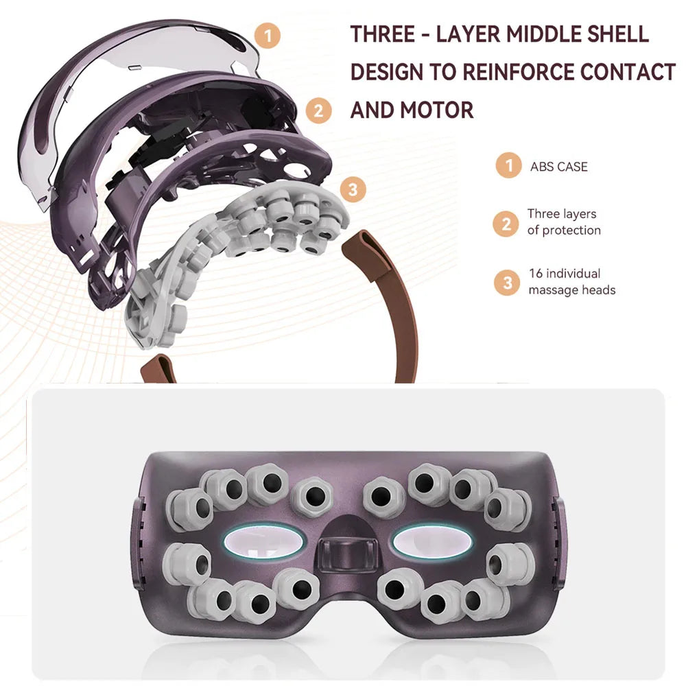 Magnetic Therapy Bluetooth Eye Massager Acupuncture Point Massage