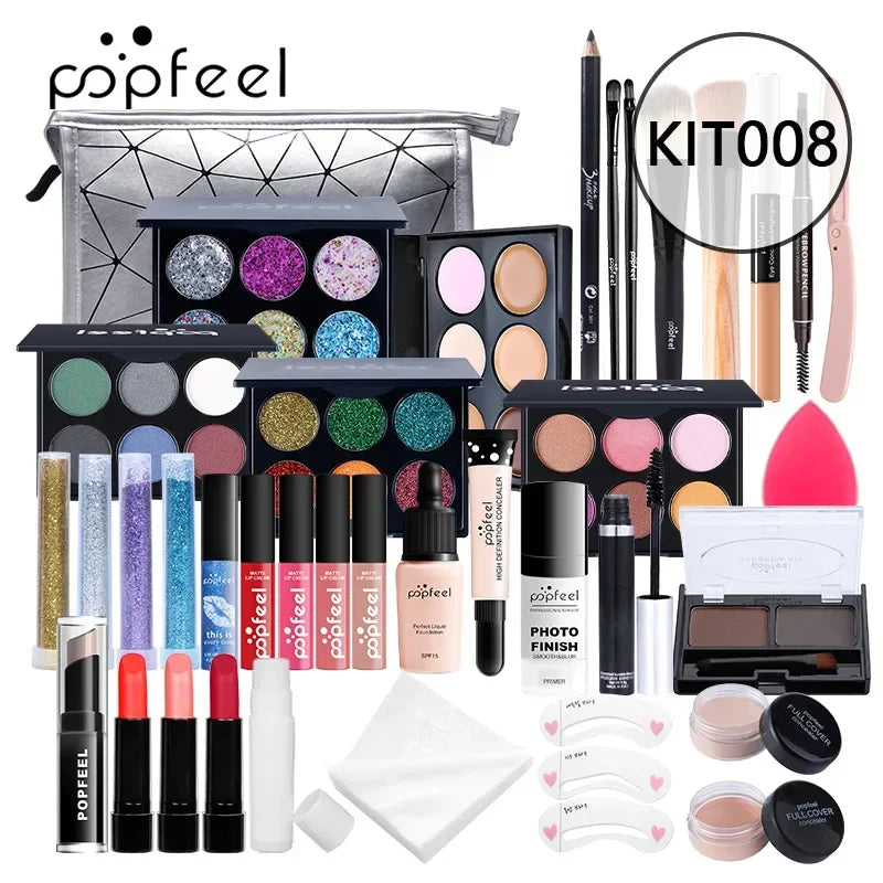 Makeup Kit Full Professional Eyeshadow Lip Gloss Blush