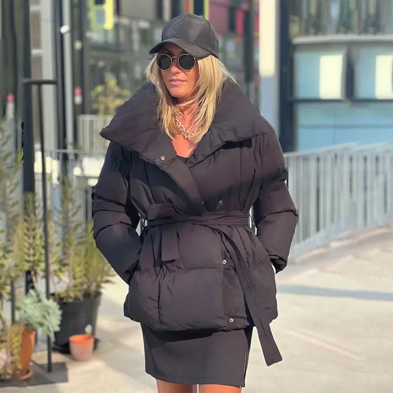 Malina Winter Thick Stand Collar Parkas Women Fashion