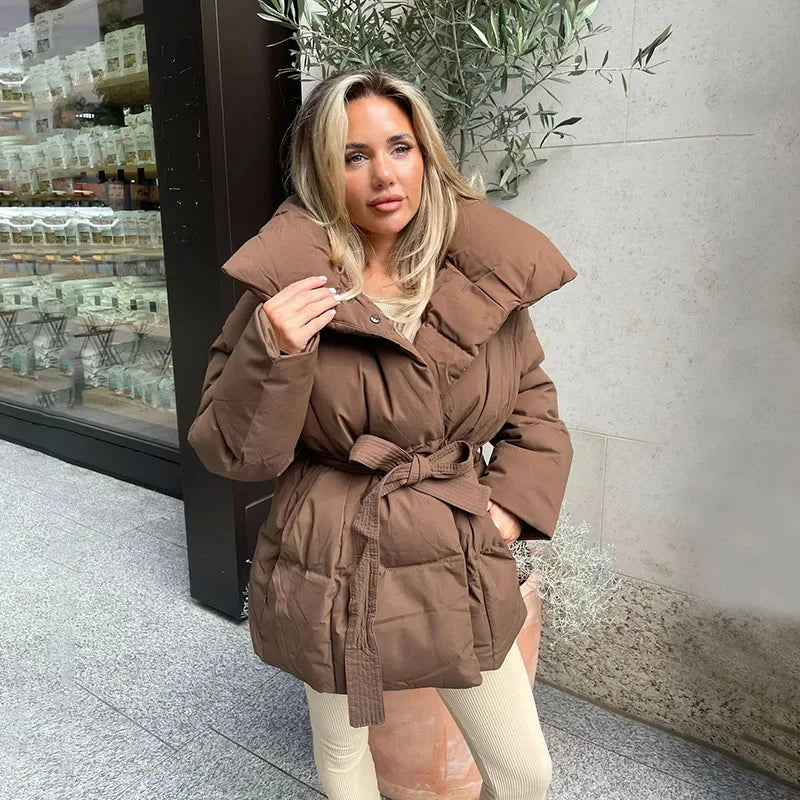 Malina Winter Thick Stand Collar Parkas Women Fashion