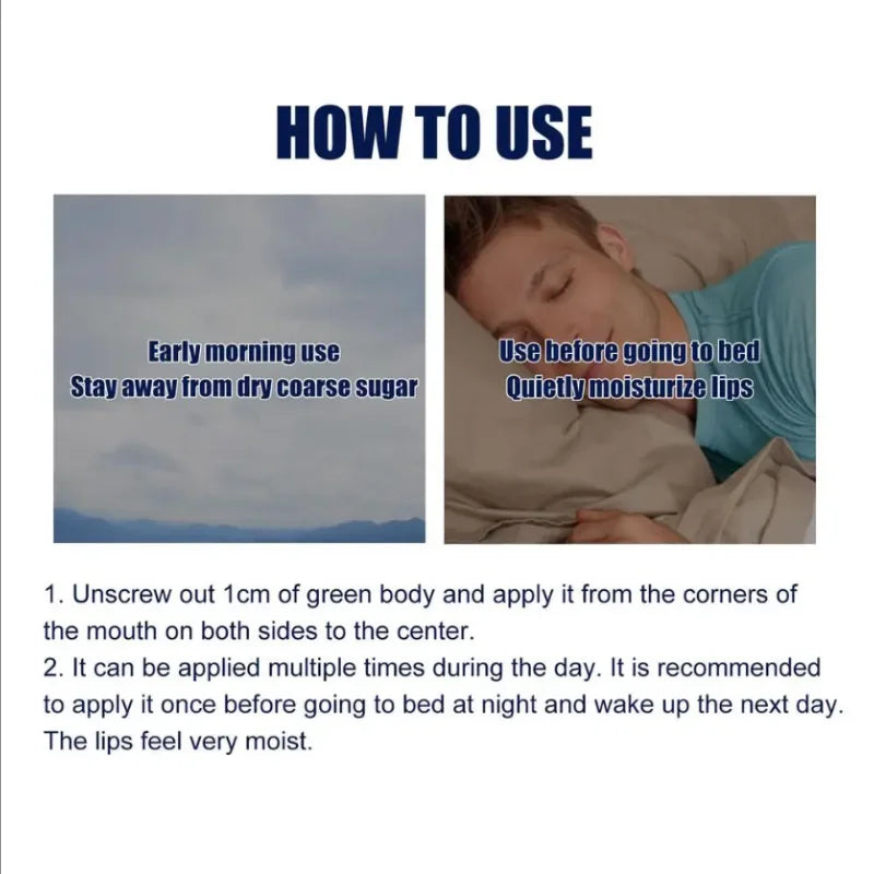 Men Lip Balm Moisturizing Hydration Fading Lip Lines