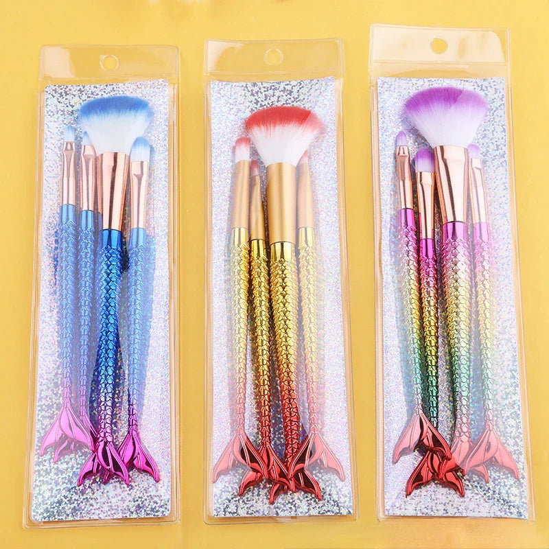 Mermaid Makeup Brushes Cosmetic Powder Eye Shadow
