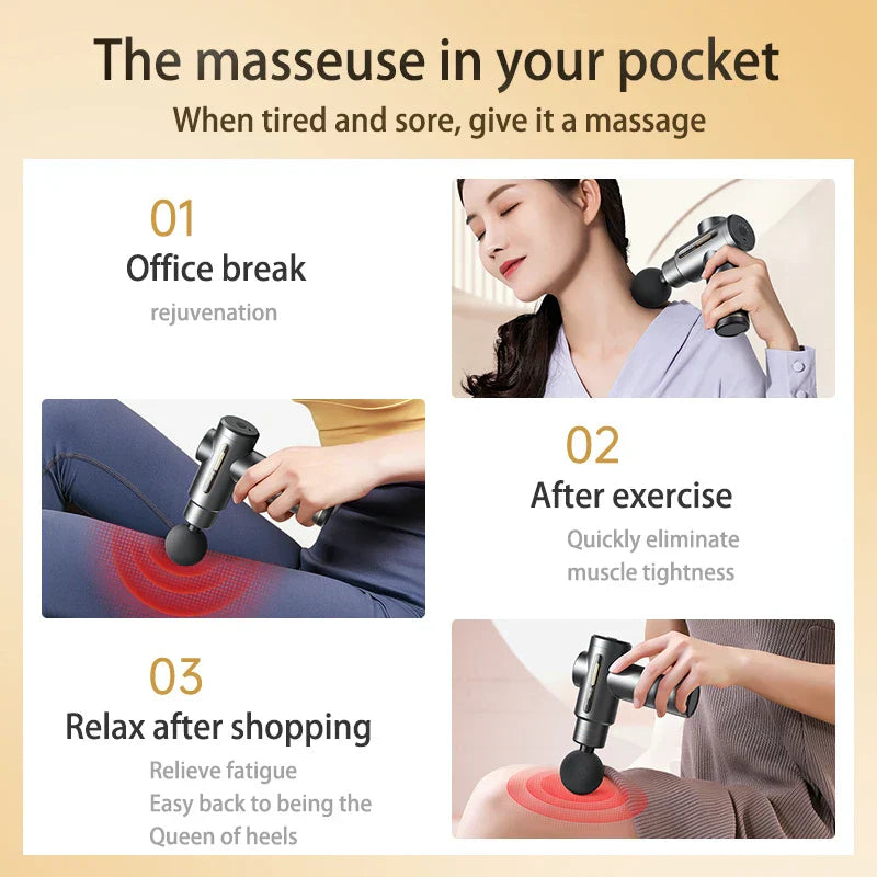 Mini Portable Fascia Gun Electric Massage Gun Massager