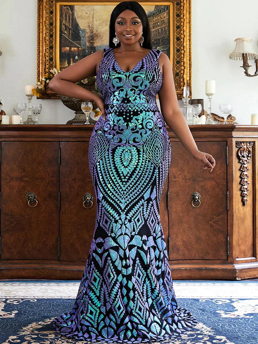 Missord Gold Sequin Wedding Party Dress Elegant Women