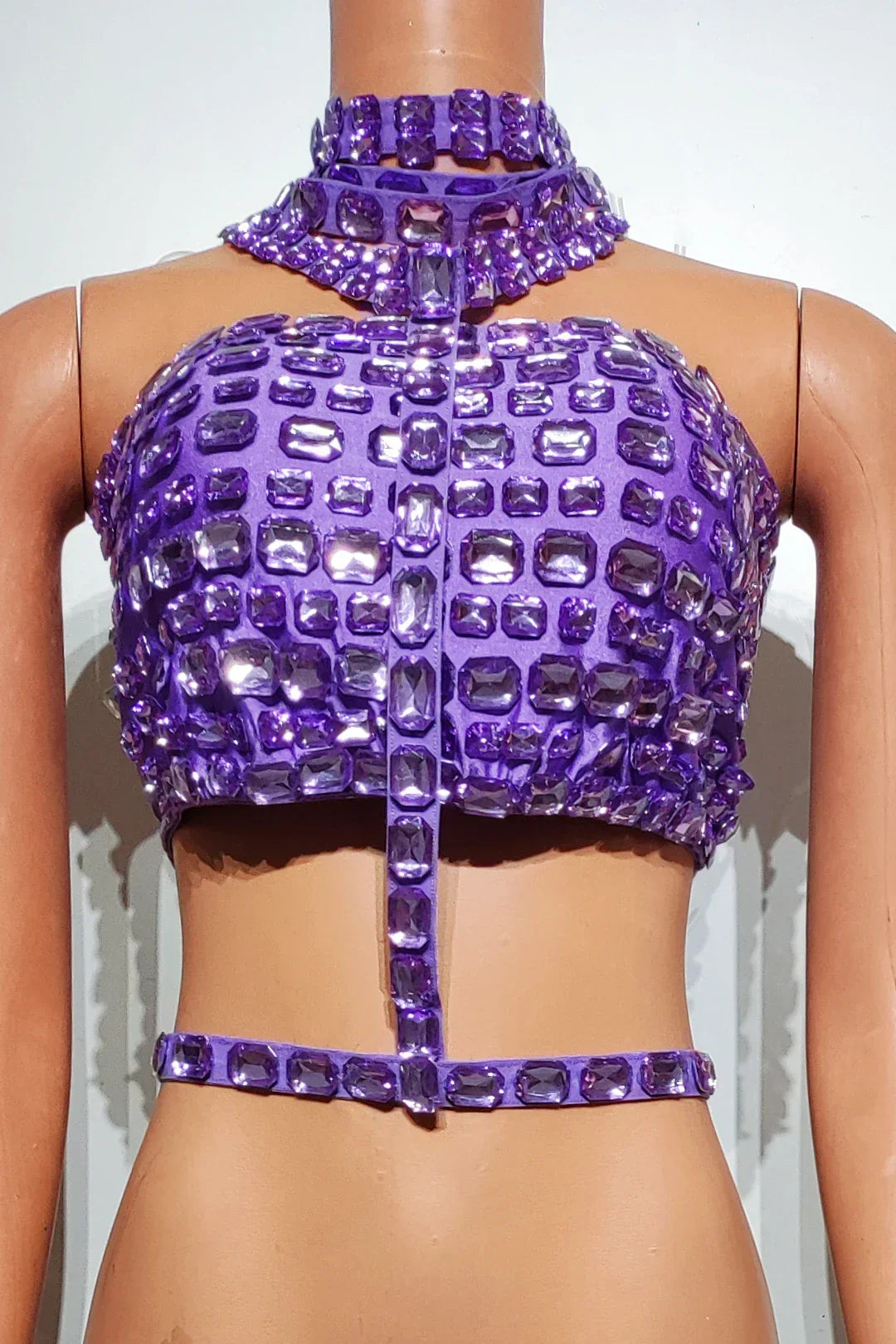 Momo Fashion Hot Diamond Tight Hanging Neck Wrapped