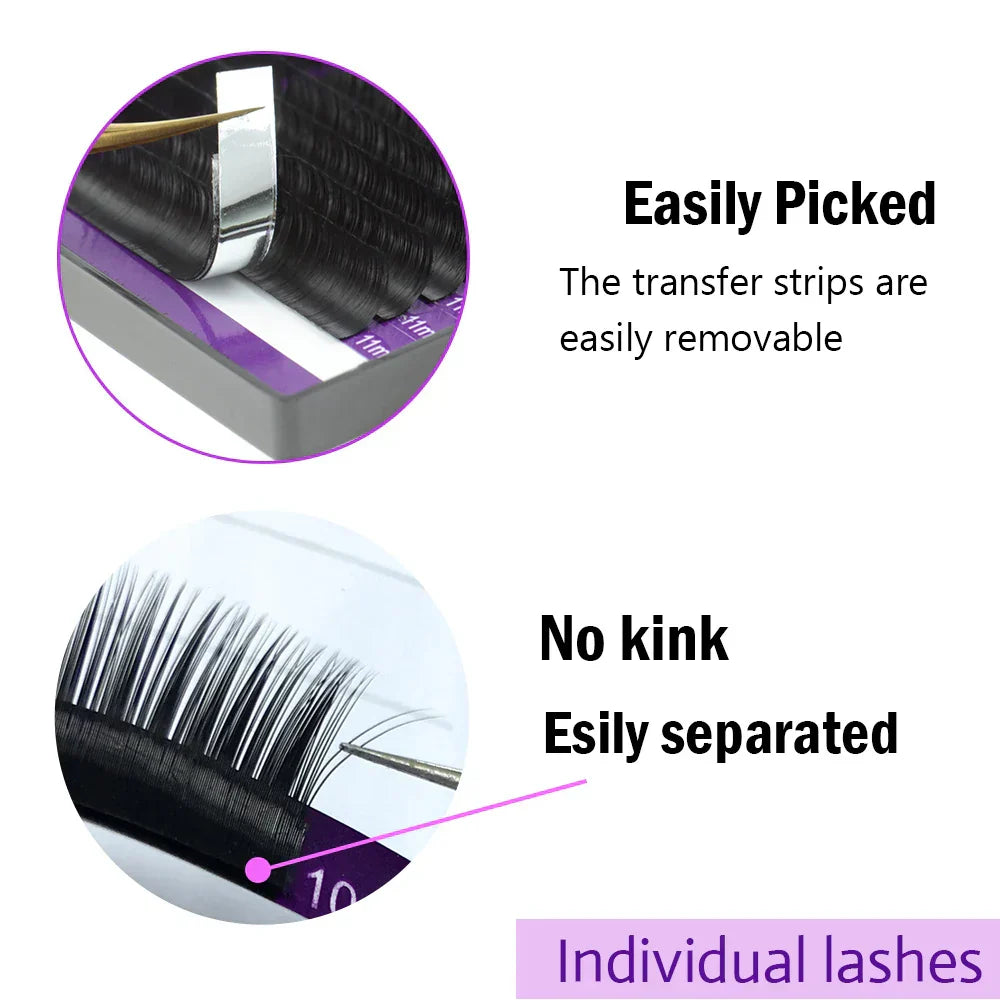 Nagaraku Bulk Purple One Length Mink Eyelash