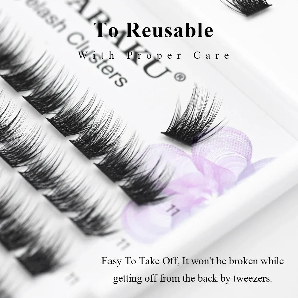 Nagaraku Diy Cluster Eyelash Extension Dovetail Segmented Lashes