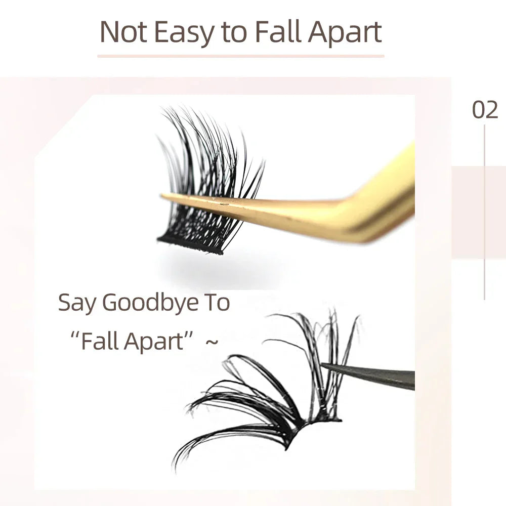 Nagaraku Diy Cluster Eyelash Extension Dovetail Segmented Lashes