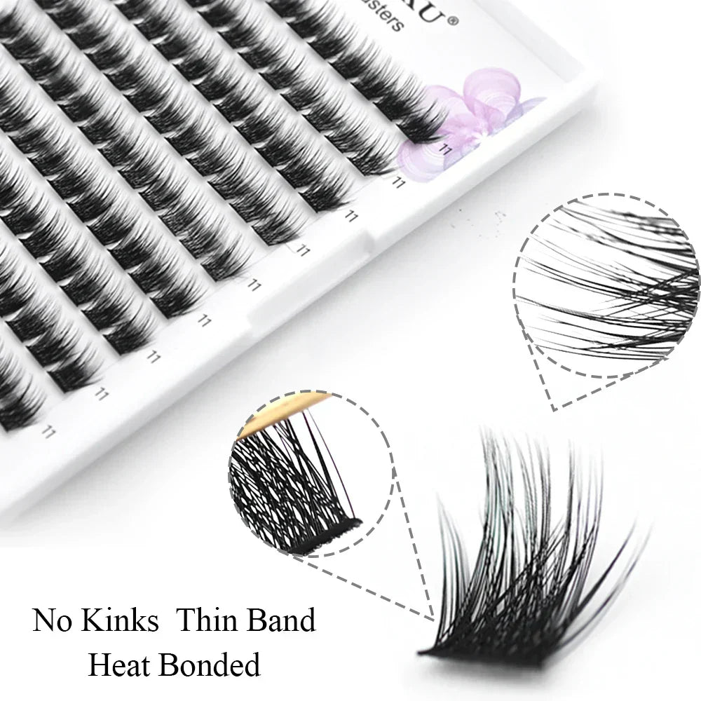 Nagaraku Diy Cluster Eyelash Extension Dovetail Segmented Lashes