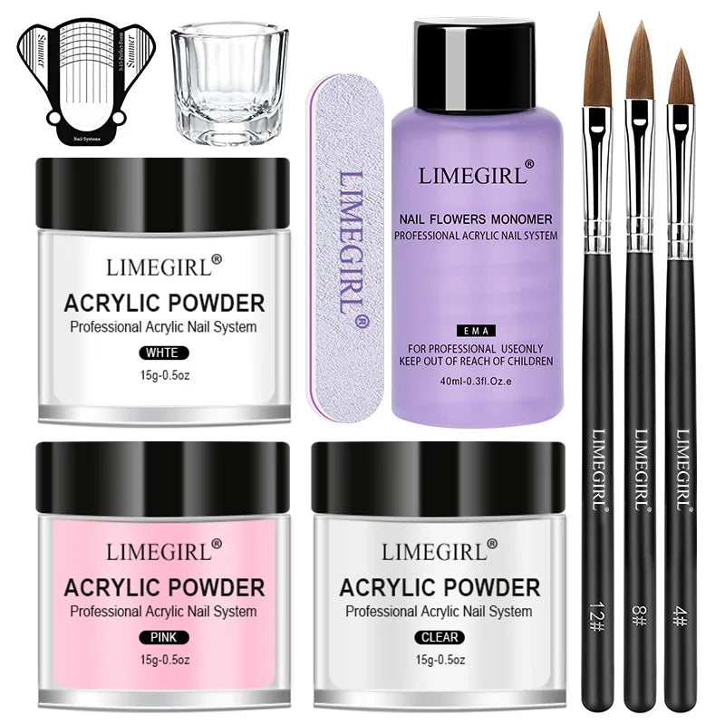 Nail Acrylic Powder And Liquid Monomer Nails Art