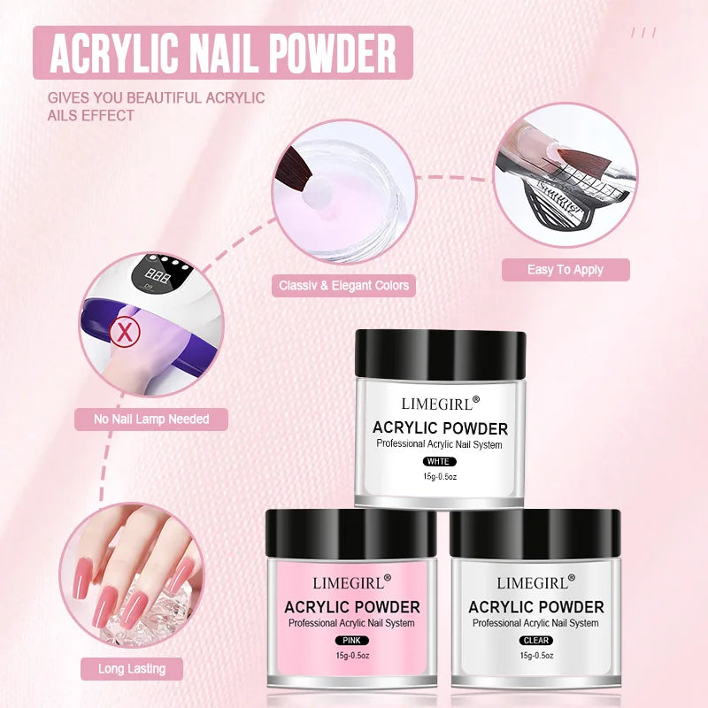 Nail Acrylic Powder And Liquid Monomer Nails Art