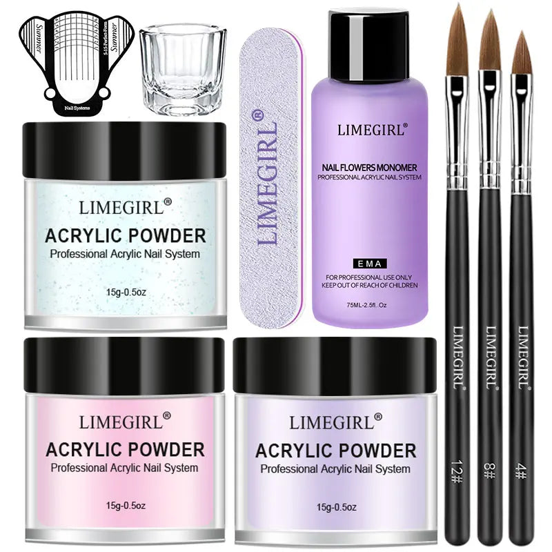 Nail Acrylic Powder And Liquid Monomer Nails Art