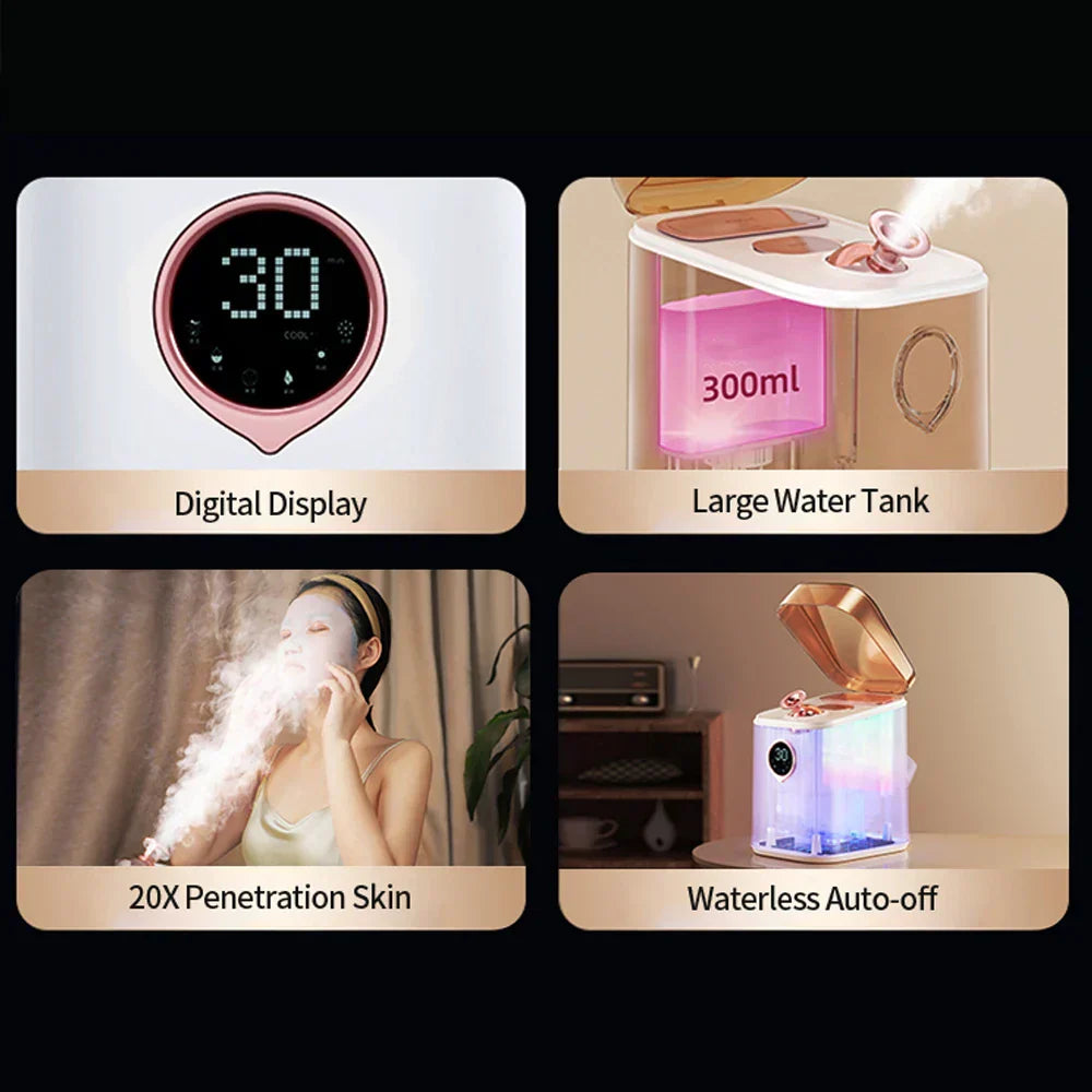 Nano Ionic Face Steamer Deep Clean Moisturizing Steaming