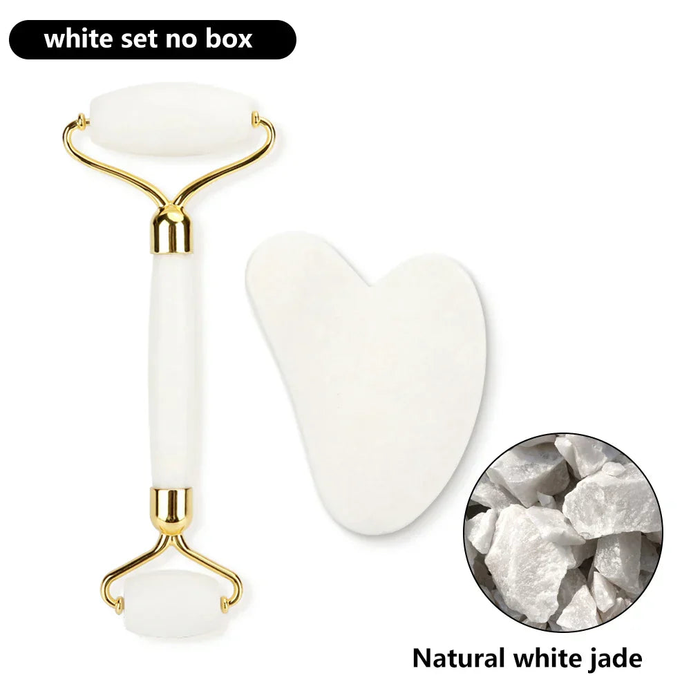 Natural Rose Quartz Jade Roller Gua Sha