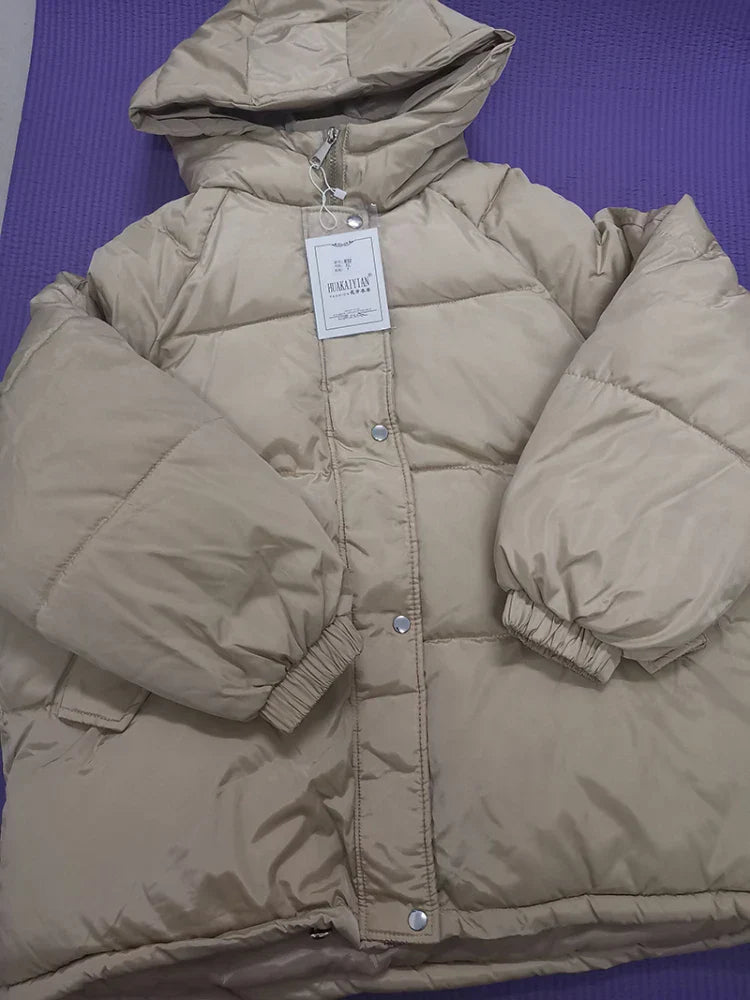 New Women Short Jacket Winter Thick Hooded Cotton