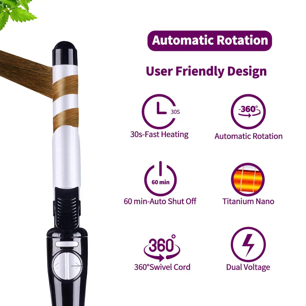 New Mm Ceramic Barrel Curling Iron Automatic Hair