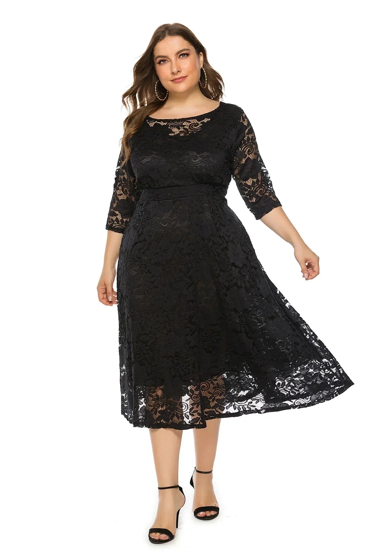 New Women Lace Length Evening Dress Elegant Unique