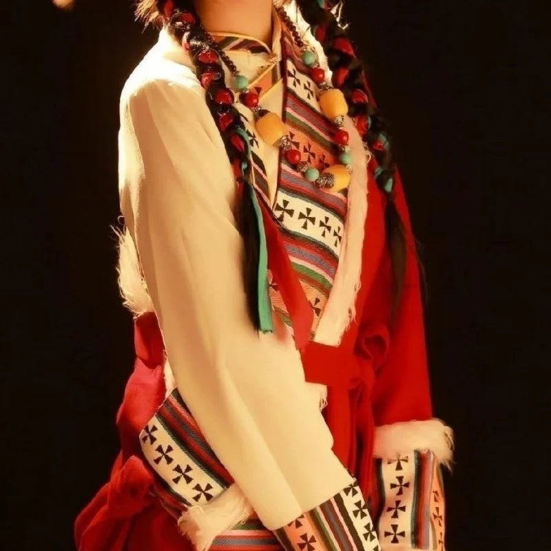 Noble Women' Tibetan Robes Tibetan Tourism Clothing Ethnic