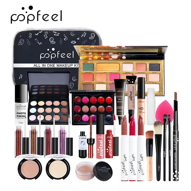 Popfeel Lip Gloss Makeup Brush Eye Shadow Blush