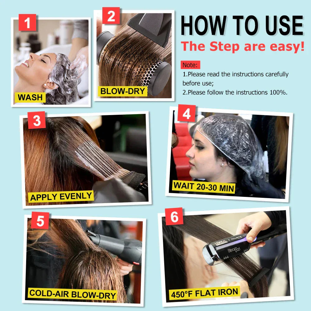 Purc Keratin Hair Straightening Smoothing Treatment For Curly