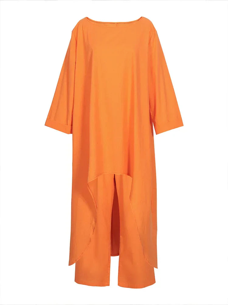 5Xl Women' Two Piece Women' Solid Color Summer