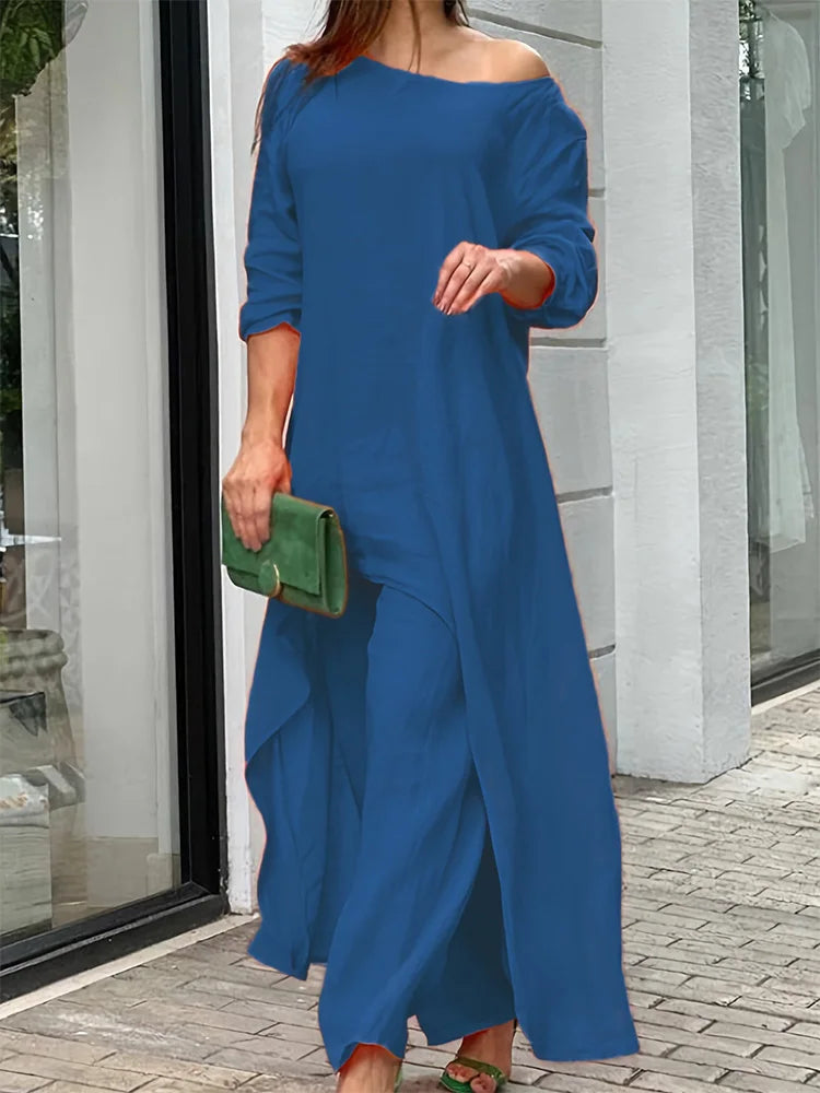 5Xl Women' Two Piece Women' Solid Color Summer