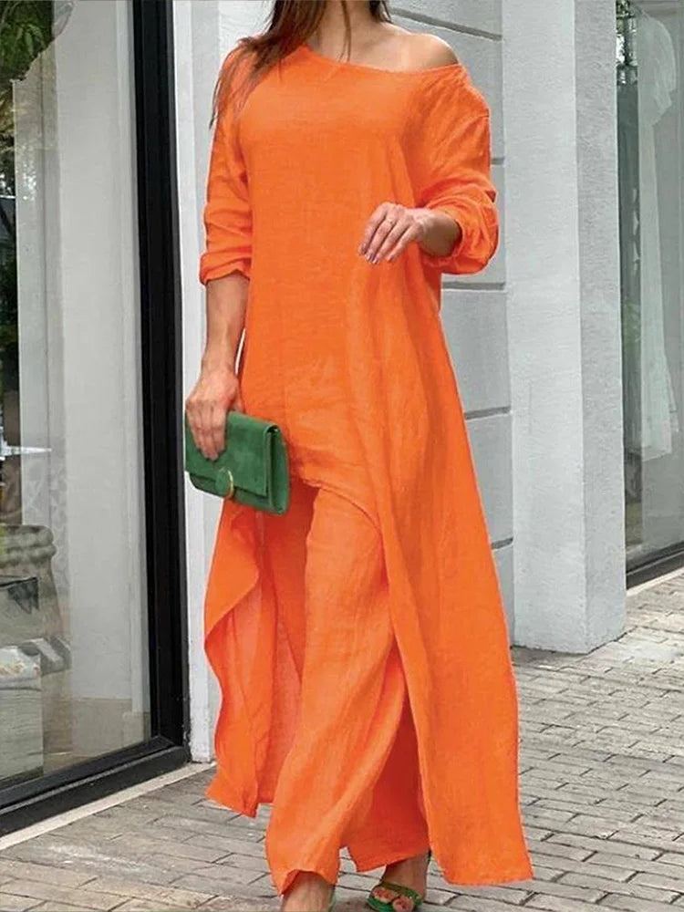 5Xl Women' Two Piece Women' Solid Color Summer