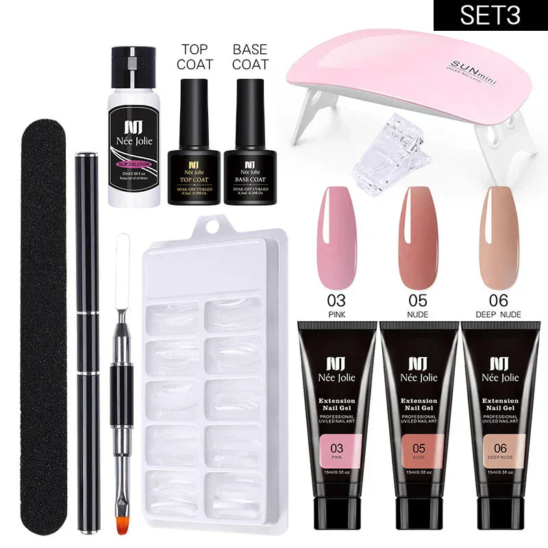 Poly Uv Gel Kit All For Manicure Gel