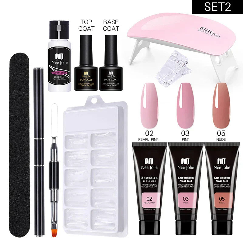 Poly Uv Gel Kit All For Manicure Gel