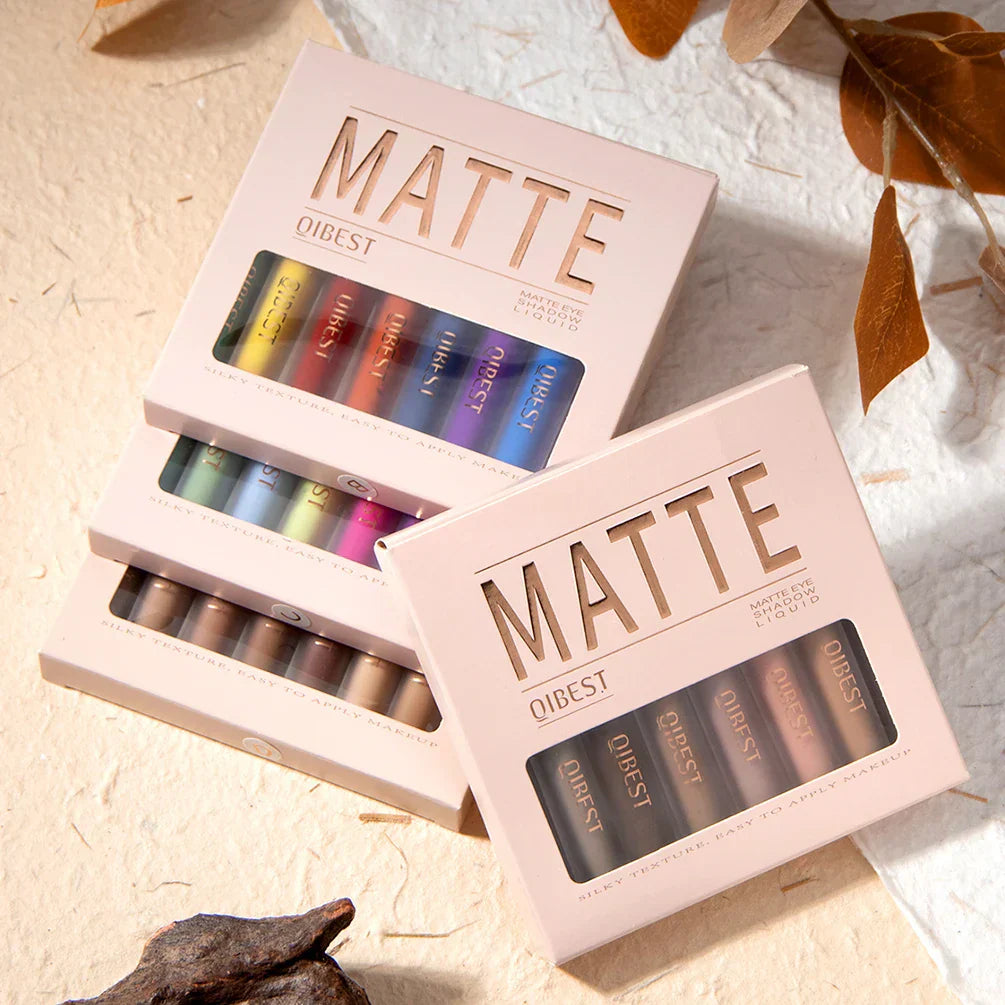 Qibest Colors Liquid Eyeshadow Sets Matte Eyeshadow