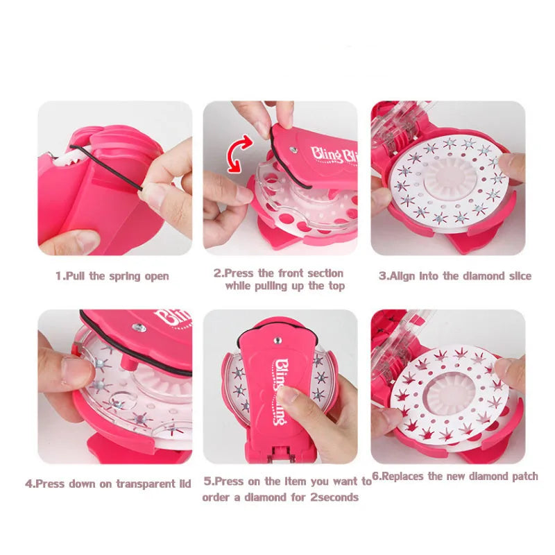 Automatic Hair Braiding Tool with Diamond Ornament & Accessories